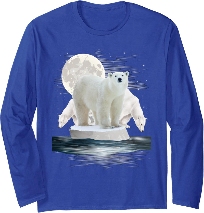 Funny Polar Bear Shirts Polar Bears - Wildlife Zoo Animal Lover Zookeeper Nature Long Sleeve T-Shirt - Royal Blue