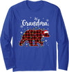 Funny Bear Family Matching Pajamas Team Santa HBL Bear Red Plaid Grandma Christmas Xmas Lights Buffalo Pajama Long Sleeve