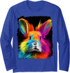 A Bunny Rabbit Long Sleeve Shirt in Royal Blue