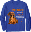 Dachshund Kisses Fix Everything dachshund lover Long Sleeve T-Shirt - Royal Blue