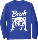Bruh Polar Bear Face Graphic T-Shirt