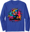 Magical and Funny Disc Jokey Gifts DJ Teddy Bear Long Sleeve T-Shirt - Royal Blue
