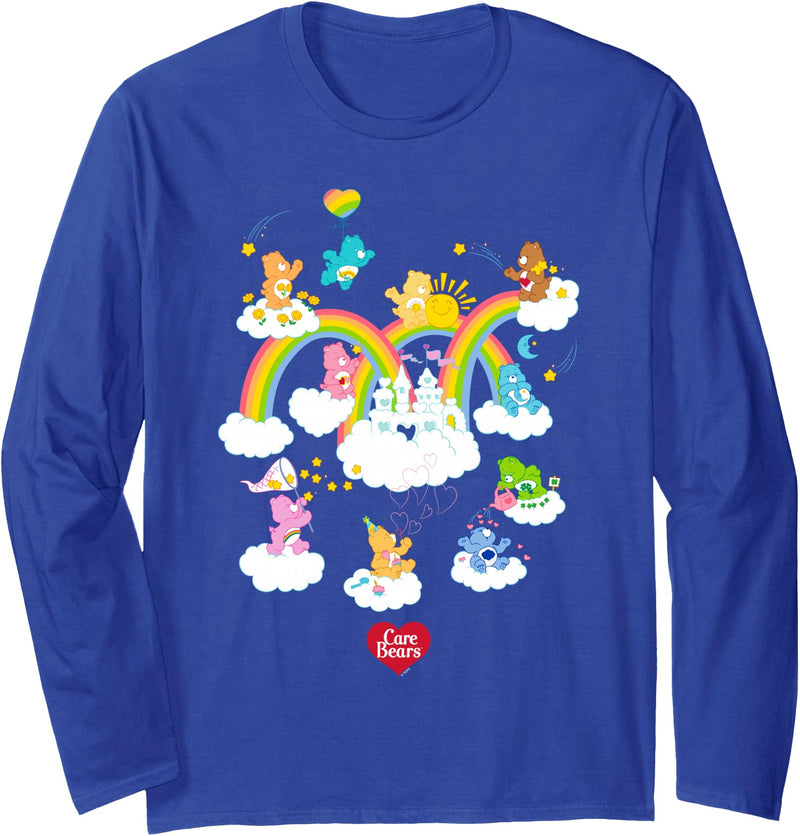 Care Bears in the Clouds Long Sleeve T-Shirt - Royal Blue