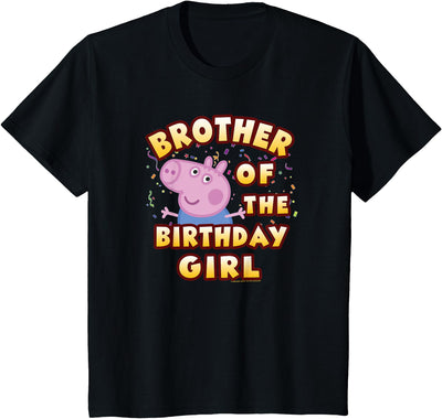 Kids Peppa Pig George Pig Birthday Brother of The Girl T-Shirt