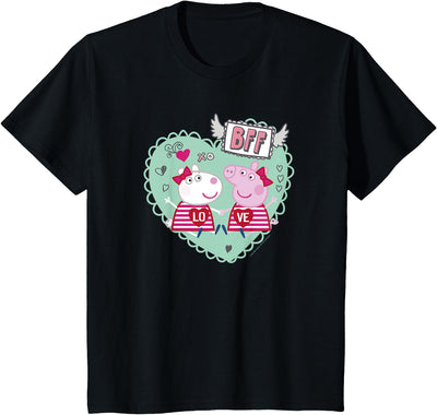 Valentine's Day BFF Love Peppa & Suzy Heart Stamp T-Shirt