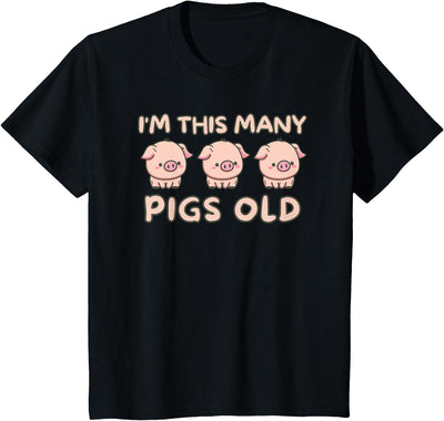 I'm This Many Pigs Old - 3rd Birthday Pig 3 Years Old Bday T-Shirt