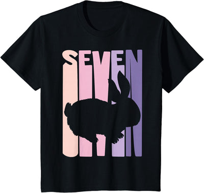 Seven Retro Stripes Rabbit Silhouette T-Shirt