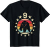 9 Years Old Birthday Bear Lovers Bear Birthday 9 Year Old Boy Girl Bear 9th Birthday T-Shirt - Black
