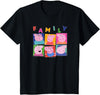 Peppa Pig Family Portrait Panels T-Shirt - Black