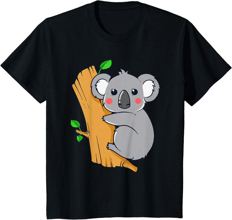 Charm's Children Clothing Cute Koala Bear T Shirt for Children | Kids Koala Bear Shirt T-Shirt - Black