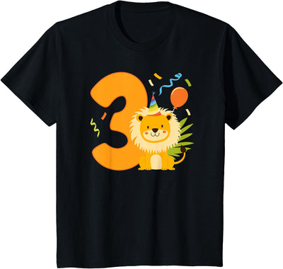 Kids 3rd Lion Birthday Party 3 Year Old Lions Birthday T-Shirt