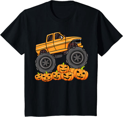 Adorable Halloween Designs Kids Monster Truck Halloween Jack O Lantern Pumpkin Toddler T-Shirt