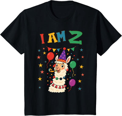 2 years old 2th birthday Llamas Llama Alpaca Shop 2 Years Old 2 Birthday Llamas Alpaca Boy Girl Llama T-Shirt