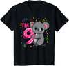 Birthday Gifts For Girls By Raleigh 9th Birthday Shirt For Girls Koala Bear 9 Years Old T-Shirt - Black
