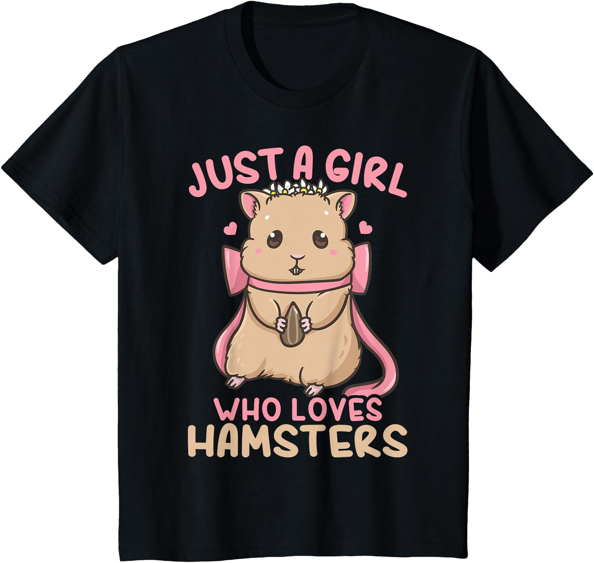 Kids Hamster Just A Girl Who Loves Hamsters T-Shirt - Black