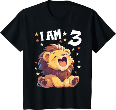 3 Years old 3 birthday Lions Boy Girl Lion T-Shirt