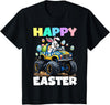 Happy Easter Day Bunny Monster Truck Eggs Cool Rabbit T-Shirt in Black