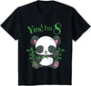 Girls Panda Birthday Tee Shirts Co. Panda 8th Birthday T Shirt Girls Gift Birthday Outfit Age 8 T-Shirt - Black