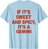 If It’s Sweet And Spicy It’s A Gemini Shirt If It’s Sweet and Spicy It’s A Gemini T-Shirt - Baby Blue