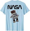 NASA Astronaut Teddy-Bear Worm Logo T-Shirt - size chart