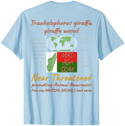 ETCreations Giraffe Weevil T-Shirt - size chart