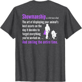 Show Pig T-Shirt Show Pig Showmanship Shirt Livestock Showing Back Print T-Shirt - Dark Heather Grey