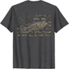 Great American Outdoors Camo Designs Fishing American Flag Camo Bass Fish (Design on Back) T-Shirt - Dark Heather Grey
