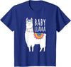 Mama Llama Lover Gifts by Memme Baby Llama Shirt for Girls, Daughter T-Shirt - Royal Blue