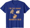 Cute Kids Rabbit Lover Bunny Graphic T-Shirt in Royal Blue