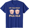Pigs lover Birthday Gifts Toddler I'm This Many Pigs Old - 2nd Birthday Pig 2 Years Old Bday T-Shirt - Royal Blue