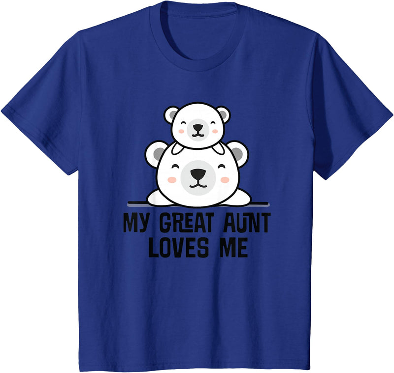 Homewise Shopper Great Aunt My Great Aunt Loves Me Bear T-Shirt - Royal Blue