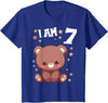 7 years old 7th birthday Bear Kids 7 Years old 7 birthday Bears Boy Girl Bear T-Shirt - Royal Blue