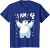 4 years old 4th birthday Polar Bear Kids 4 Years old 4 birthday Polar Bears Boy girl Polar Bear T-Shirt - Royal Blue
