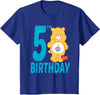 Care Bears Birthday Bear Celebrates A 5th Birthday T-Shirt - Royal Blue