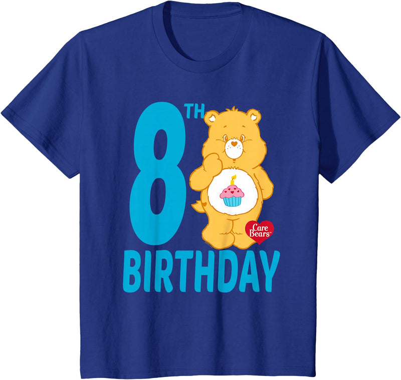 Care Bears Birthday Bear Celebrates A 8th Birthday T-Shirt - Royal Blue