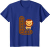 Kids Alphabet Letters Letter L Cure Lion Alphabet Cute Animal Boys Girls T-Shirt - Royal Blue