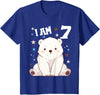 7 years old 7th birthday Polar Bear Kids 7 Years old 7 birthday Polar Bears Boy girl Polar Bear T-Shirt - Royal Blue