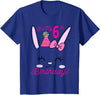 Its My 6th Birthday Girl Bunny Rabbit Theme Party (six) T-Shirt in Royal Blue