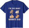 Cute Rabbit Lover Bunny Graphic T-Shirt (Cranberry Red) in Royal Blue