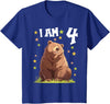 4 years old 4th birthday Bear Kids 4 Years old 4 birthday Bears Boy Girl Bear T-Shirt - Royal Blue