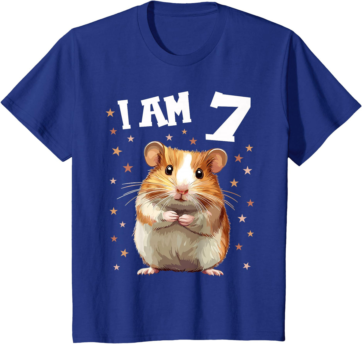 7 Years old 7 birthday Hamsters Boy Girl Hamster T-Shirt - Royal Blue