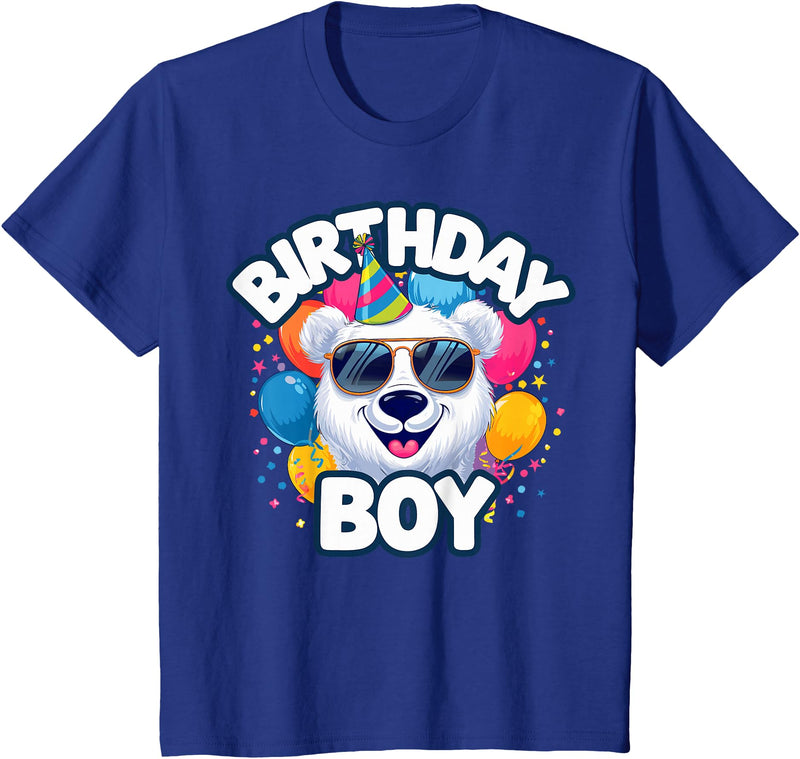 Kids Polar Bear Shirts Kids Birthday Boy Polar Bear Kids T-Shirt - Royal Blue
