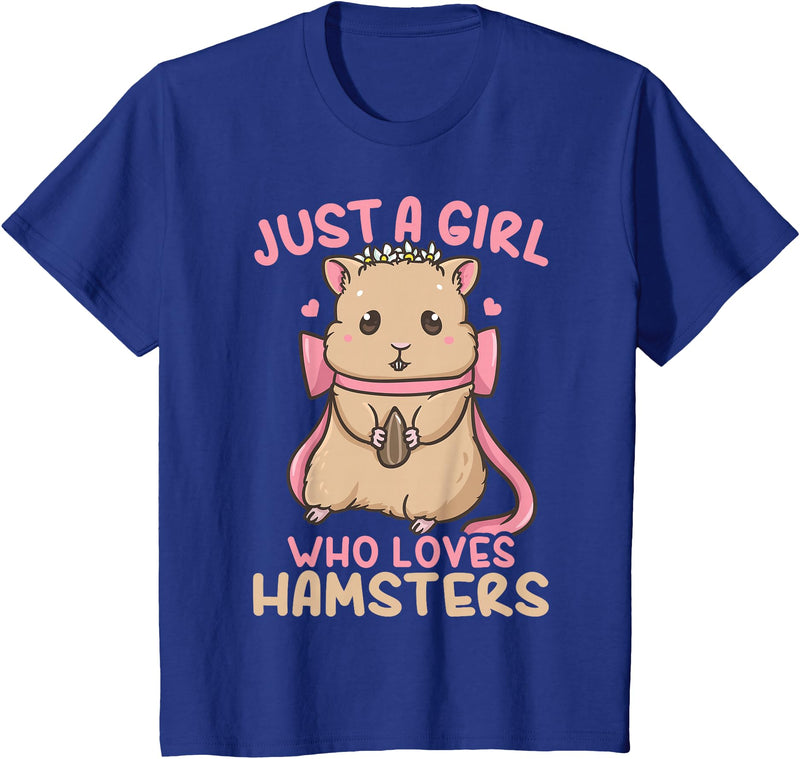 Kids Hamster Just A Girl Who Loves Hamsters T-Shirt - Royal Blue