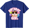 Girl Birthday Hamster Kids T-Shirt - Royal Blue