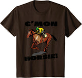 Horse Racing Shirts 101 Horse Racing Races Track T-shirt Boys Girls Youth Child T-Shirt - Brown