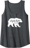 June & Lucy Womens Mama Bear Shirt, Tank Tops for Women, Mamma Bear JLZ043 Tank Top - Dark Heather Grey