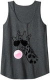 Giraffe Shirt Womens Giraffe Zoo Safari Shirt Tank Top - Sapphire Blue