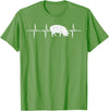 BoredKoalas Farming Farm Shirts Farmer Gifts Pig Heartbeat Pulse Farm Animal Farming Life Farmer Gift T-Shirt - Grass Green