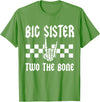 Halloween 2 Years Old Bday Rock Family Matching Big Sister Two The Bone Skeleton Hand 2nd Birthday Boy Girl T-Shirt - Grass