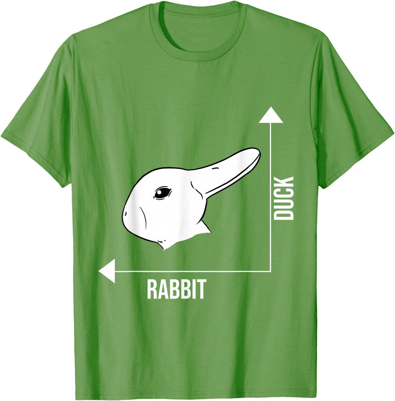Rabbit Duck Illusion Philosopher T-Shirt in Grass Green